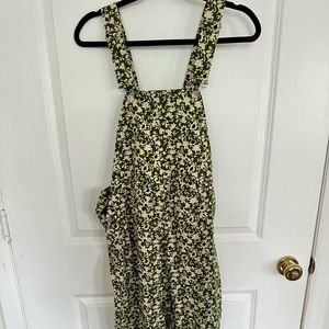 NWT Zara green floral overalls